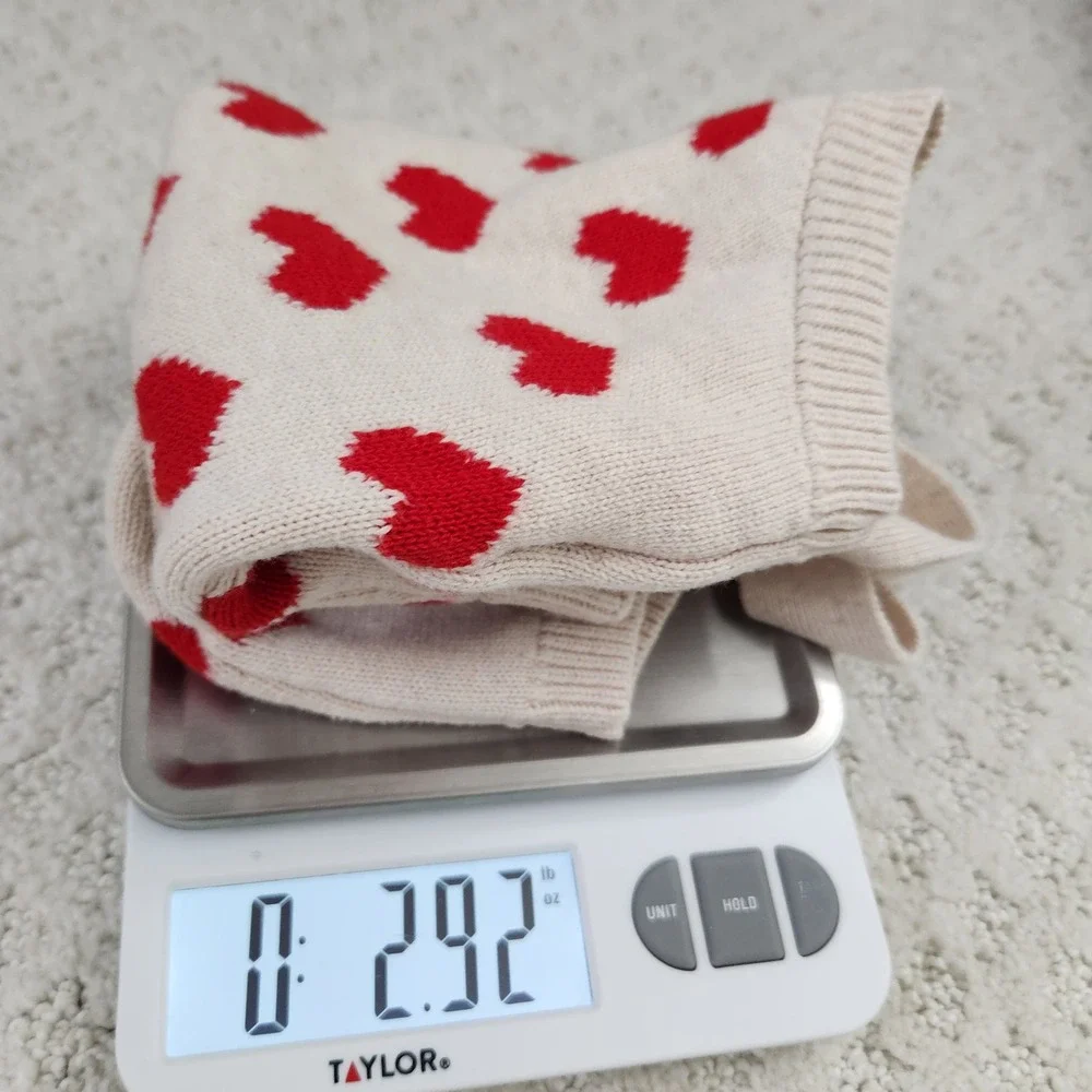 Baby Girl Knit Heart Romper size 3-6M Valentine's Day Sunsuit‎